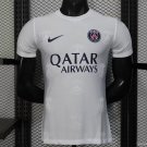 PSG White with Embossed PSG Badge Pattern 25/26 Player Jersey