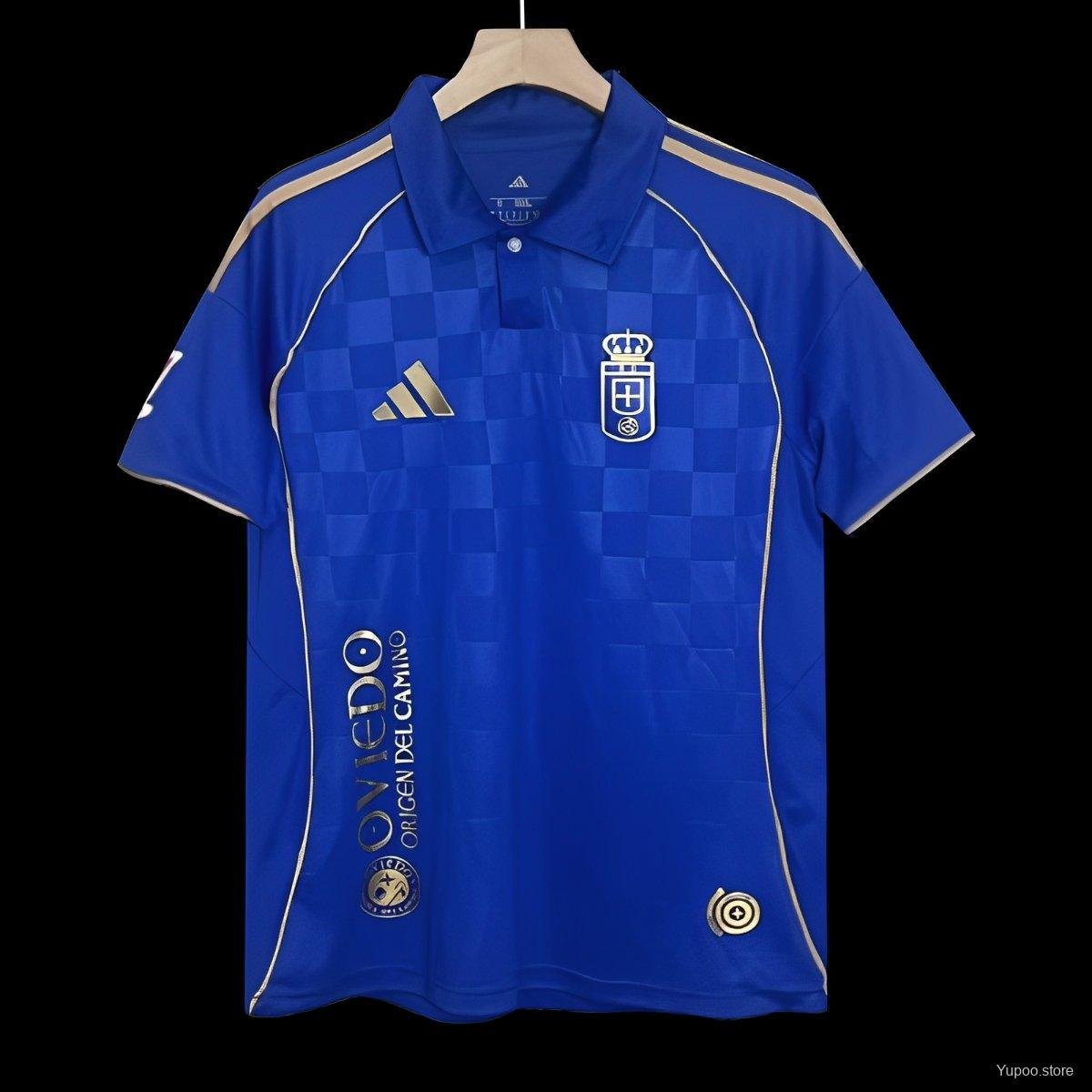 Real Oviedo Centenary Home Blue 25/26 Jersey