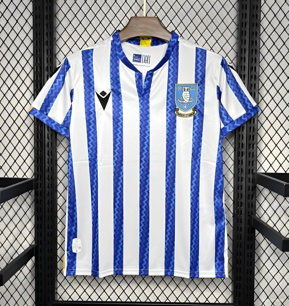 Sheffield Wednesday Home 24/25 Jersey Soccer Football Futbol Adults Shirt