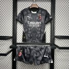 AC Milan Goalkeeper Black 24/25 Youth_ Kids Kit Soccer Football Futbol Shirt Jersey