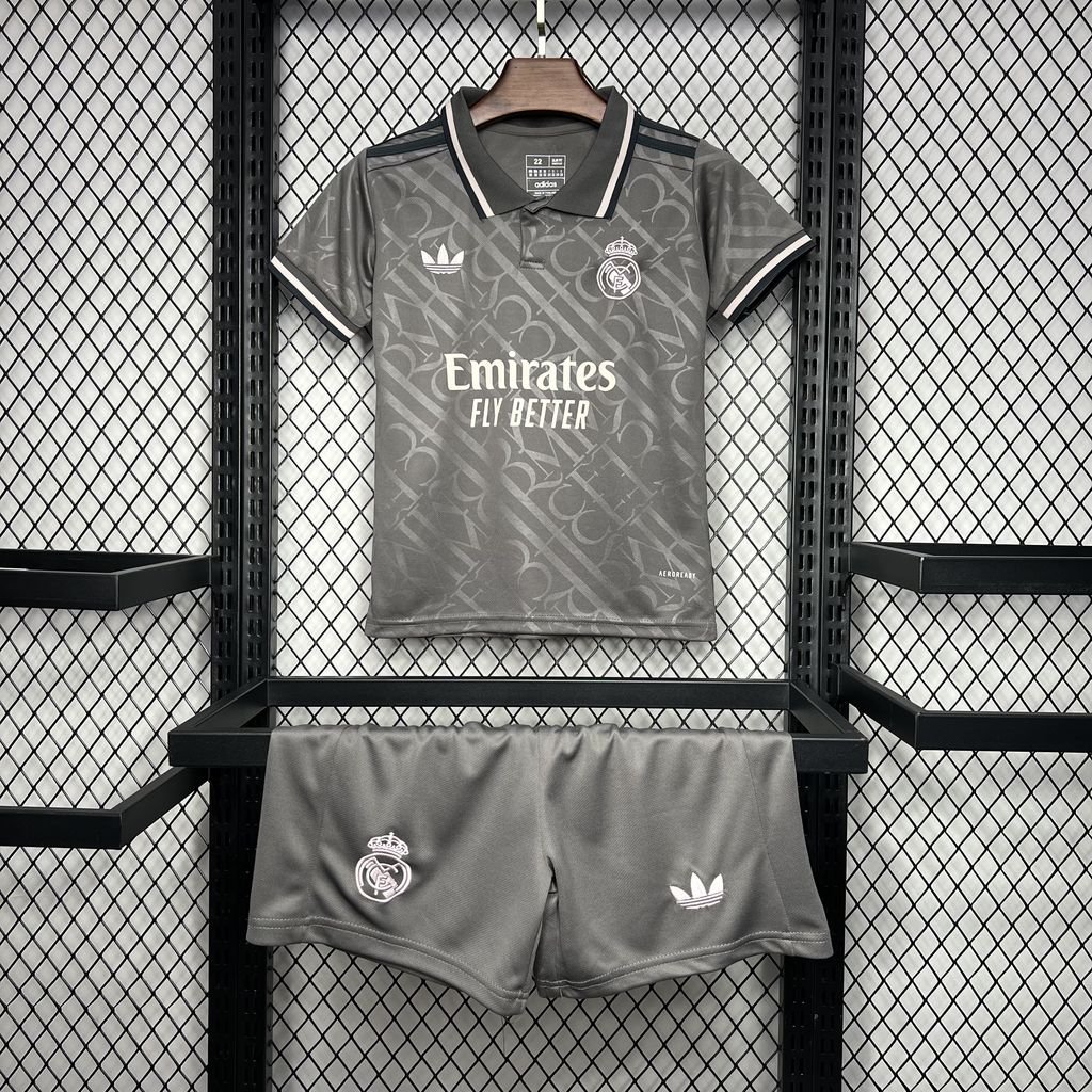Real Madrid Third Away 24/25 Youth_ Kids Kit Soccer Football Futbol Shirt Jersey