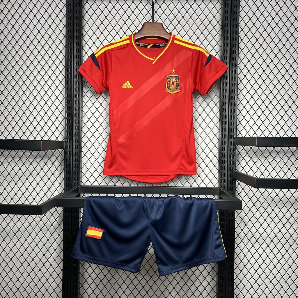 Spain Home Retro 2012 Youth_ Kids Kit Soccer Football Futbol Shirt Jersey