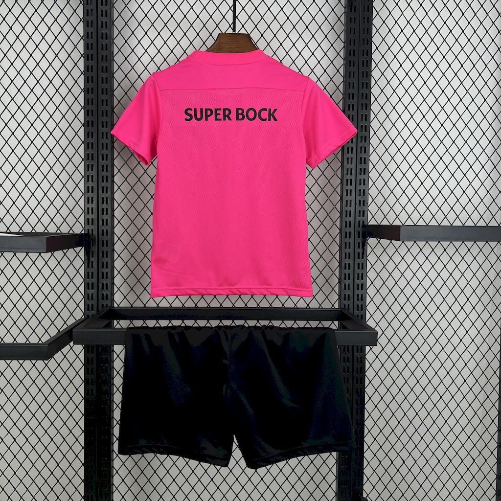 Sporting CP Pink October 24_25 Youth_ Kids Kit Soccer Football Futbol Shirt Jersey