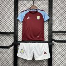 Aston Villa 24/25 Youth_ Kids Kit Soccer Football Futbol Shirt Jersey