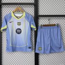 Barcelona Light Blue with Gradient Pattern 25/26 Kids Jersey