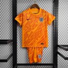England Goalkeeper Yellow 2024 Youth_ Kids Kit Soccer Football Futbol Shirt Jersey