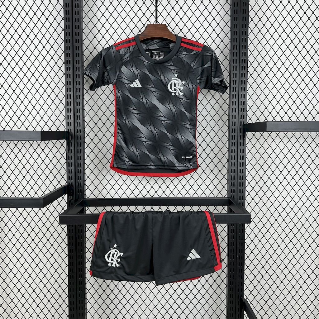 Flamengo Third 24/25 Youth_ Kids Kit Soccer Football Futbol Shirt Jersey