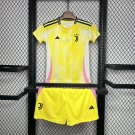 Juventus Away 24/25 Youth_ Kids Kit Soccer Football Futbol Shirt Jersey