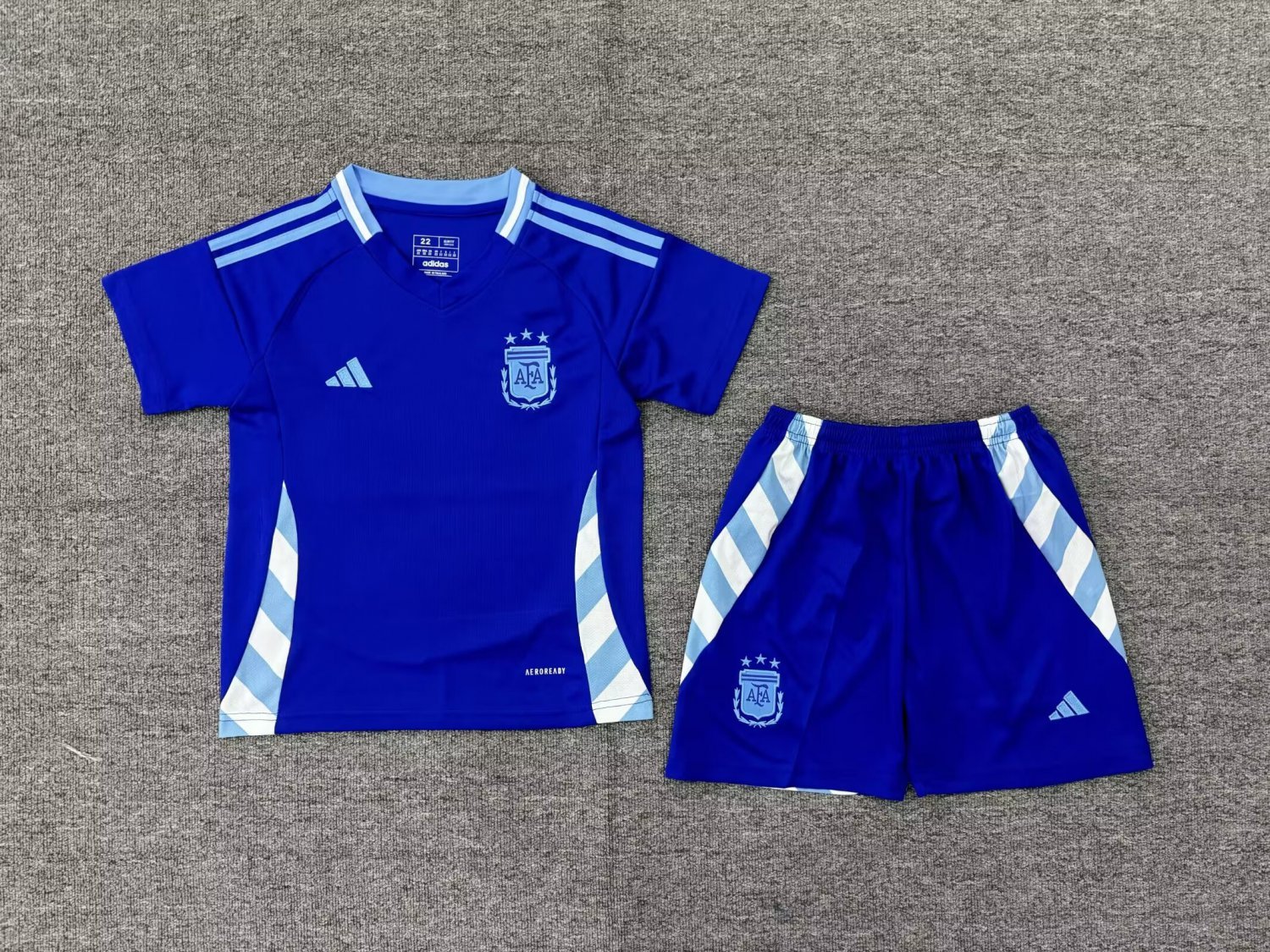 Kids Argentina away blue 2024 Jersey Soccer Football Youth_ Kids Jersey Kit