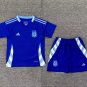 Kids Argentina away blue 2024 Jersey Soccer Football Youth_ Kids Jersey Kit