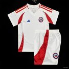 Kids Chile Away White 2024 Youth_ Kids Kit Soccer Football Futbol Shirt Jersey