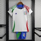 Kids Italy Away White 2024 Home Youth_ Kids Kit Jersey