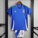 Kids Italy Home 2024 Youth_ Kids Soccer Football Futbol Jersey Kit