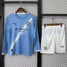 Manchester City Home Long Sleeve 25/26 Kids Jersey