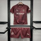 Manchester City Third Away 24/25 Youth_ Kids Soccer Footbal Futbol Kit