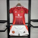 Manchester United Home 2024/25 Youth_ Kids Kit Soccer Football Futbol Shirt Jersey