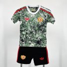 Manchester United Stone Roses 24/25 Youth_ Kids Kit Soccer Football Futbol Shirt Jersey