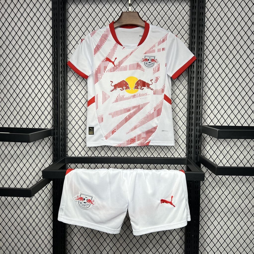 RB Leipzig Home 24/25 Youth_ Kids Kit Soccer Football Futbol Shirt Jersey