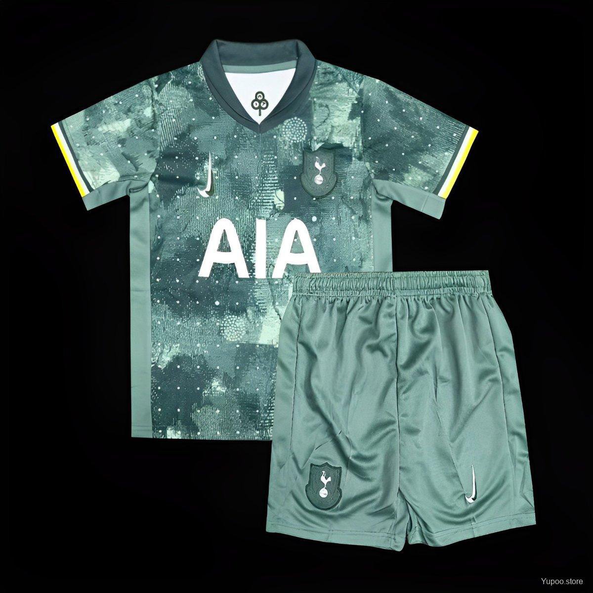 Tottenham Hotspur Third Green 24/25 Youth_ Kids Kit Soccer Football Futbol Shirt Jersey