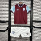 West Ham United Home 24/25 Youth_ Kids Kit Soccer Football Futbol Shirt Jersey