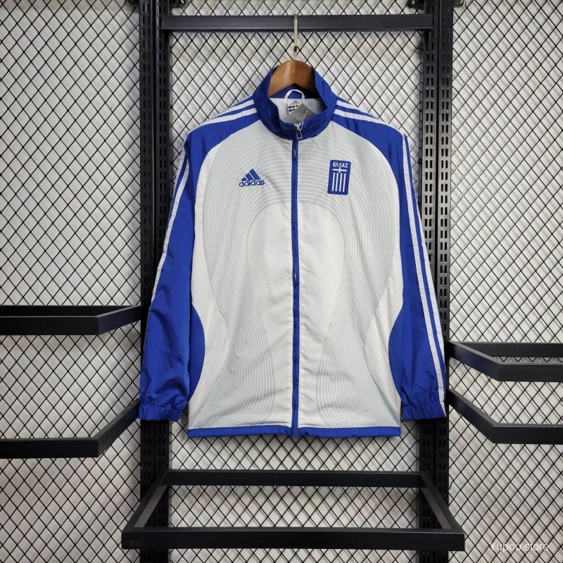 Greece Jacket White_Blue 2025 Windbreaker Jacket