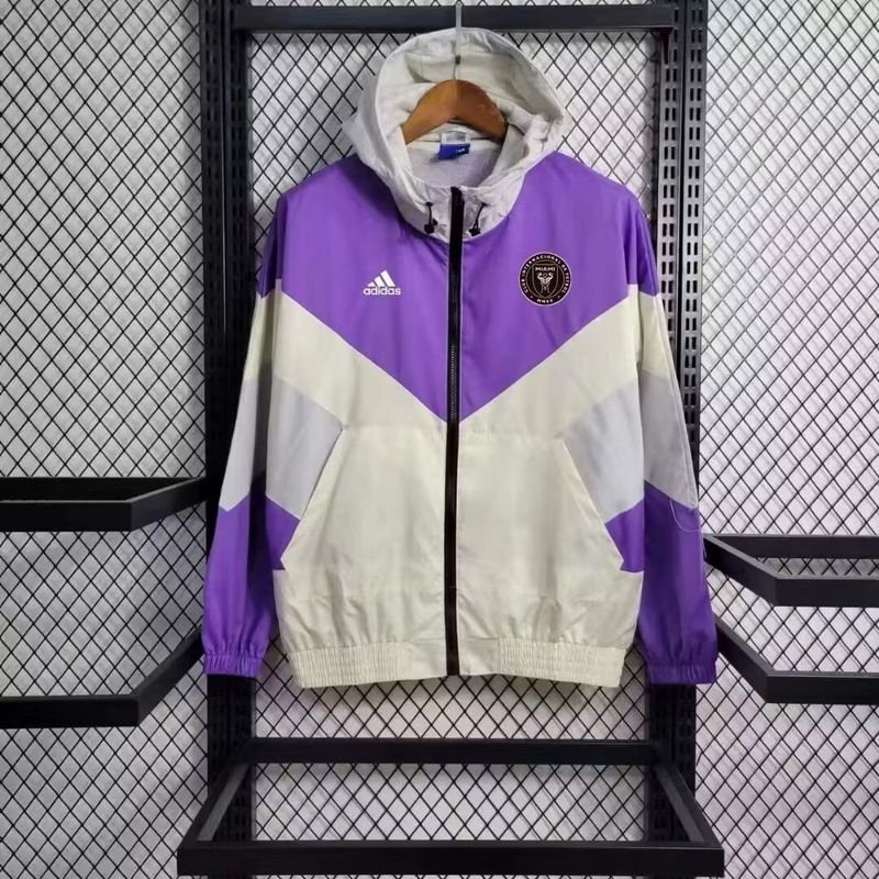 Inter Miami Windbreaker23/24 Jacket Purple & White - Messi