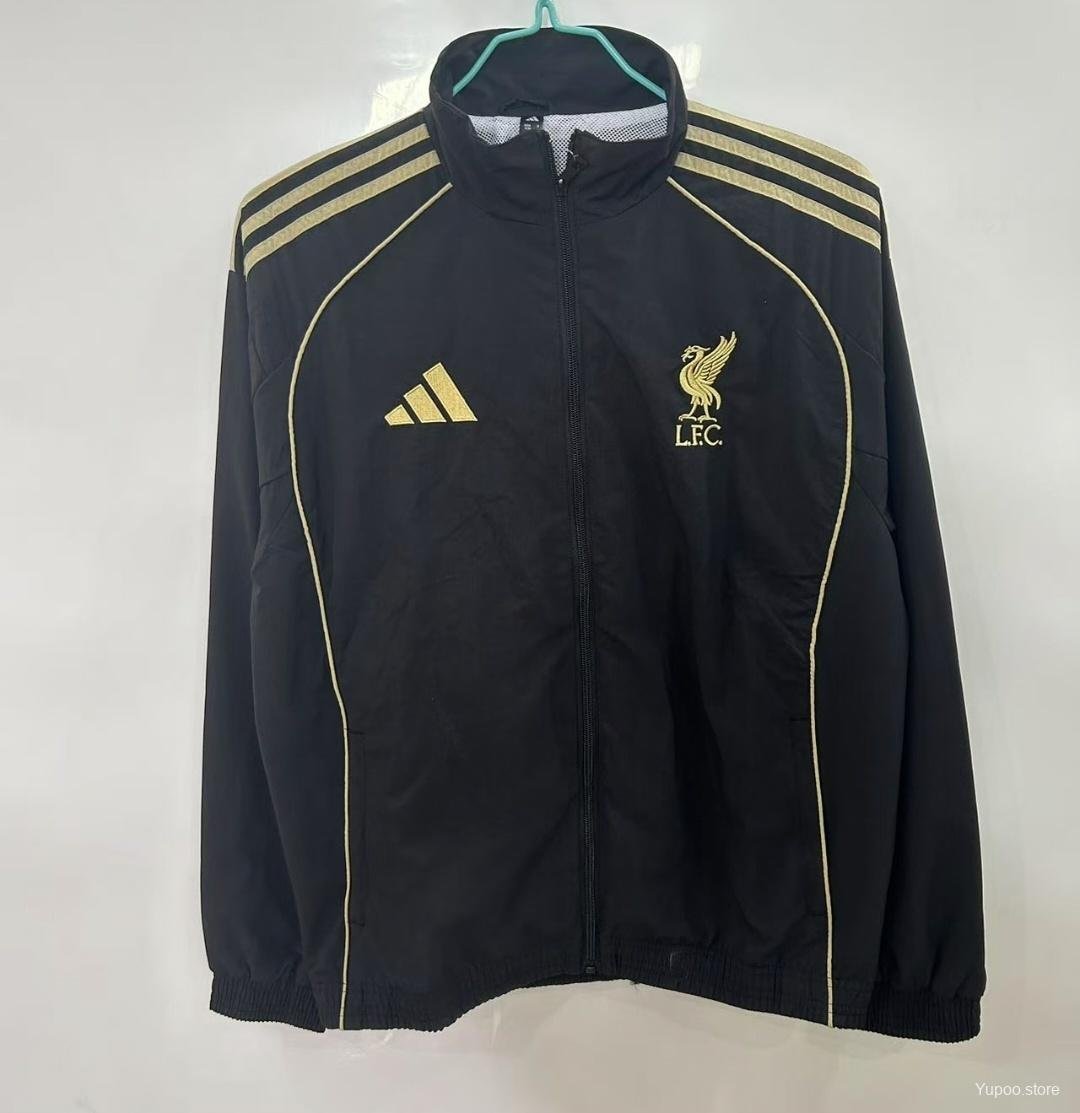 Liverpool Black 25/26 Windbreaker Jacket