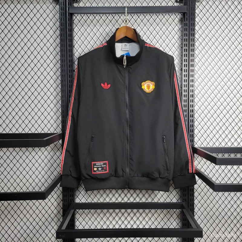Manchester United Jacket Black 25/26 Windbreaker Jacket