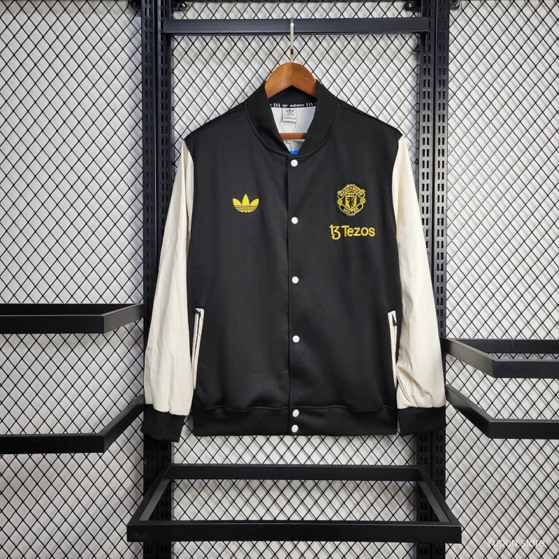 Manchester United Jacket Black_White 25/26 Windbreaker Jacket