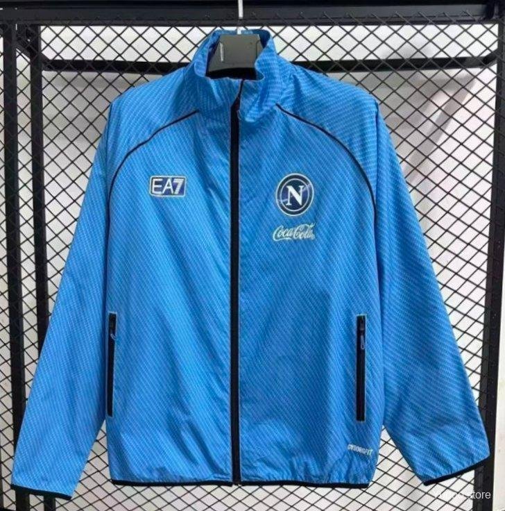Napoli Blue Full Zipper 25/26 Windbreaker Jacket