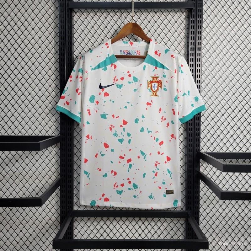 Portugal Men's White 23/24 Training Jersey Soccer Football Futbol Adults Jersey Kit