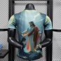 Brazil Light Blue with Jesus Christ Religious Artwork 2025 Player Jersey