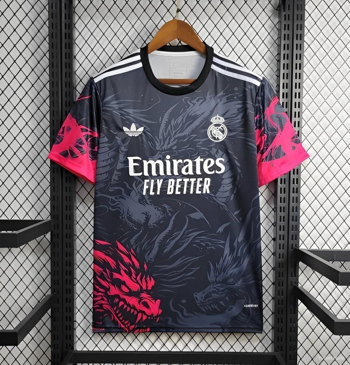 Real Madrid Black_Red Dragon Special 24/25 Adult Soccer Futbol Football Jersey