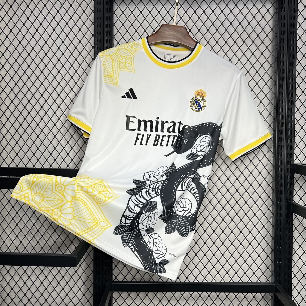 Real Madrid White and black Mamba special edition 24/25 Adult Soccer Futbol Football Jersey