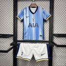 Tottenham Hotspur Away Blue 24/25 Youth_ Kids Kit Soccer Football Futbol Shirt Jersey