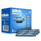 Gillette Mach 3 Pack Of 6 Cartridges Men's Shaving Blades For Razor New