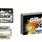 100 pc GILLETTE 7 O' CLOCK Super Platinum BLADES | double edge razor blade