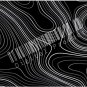 Abstract Topographic iPhone Wallpaper - Black & White Contour Lines