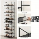 Shoe Rack Organizer Storage Pairs Shoes Shelves Space 10 Tier 20 Pairs Standing