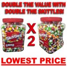 TWO 2 -Freeze Dried Bulk Original SKITTLEZ Candy 54oz Container Made Fresh DAILY