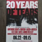 20 YEARS OF TEARS TOUR DATES 6/22 - 9/15 Hawthorne Heights Music EMO Show Poster