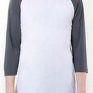 American Apparel Wholesale Unisex Poly-Cotton 3/4 Sleeve Raglan AR230 New Shirt