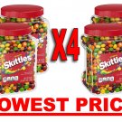 4X SKITTLEZ FOUR (4) 54 ozOriginal BULK Family Reunions Picnics Candy Jar