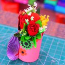 Cut Flower Pot with Paper Origami Paper Craft Flowers Vase