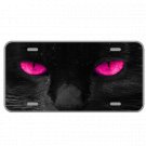 Custom Personalized License Plate Car Auto Tag Design With Cat Pink Eyes