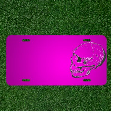 Custom Personalized Car License Plate With Add Names To Skull Head Human