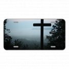 Custom Personalized Novelty License Plate With Cross In Woods Add Names