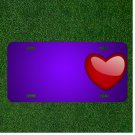 Custom Personalized License Plate With Add Names To Gloss Glossy Heart Love