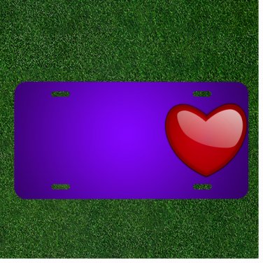 Custom Personalized License Plate With Add Names To Gloss Glossy Heart Love