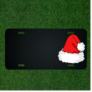 Custom Personalized License Plate With Add Names To Santa Clause Hat Design NEW